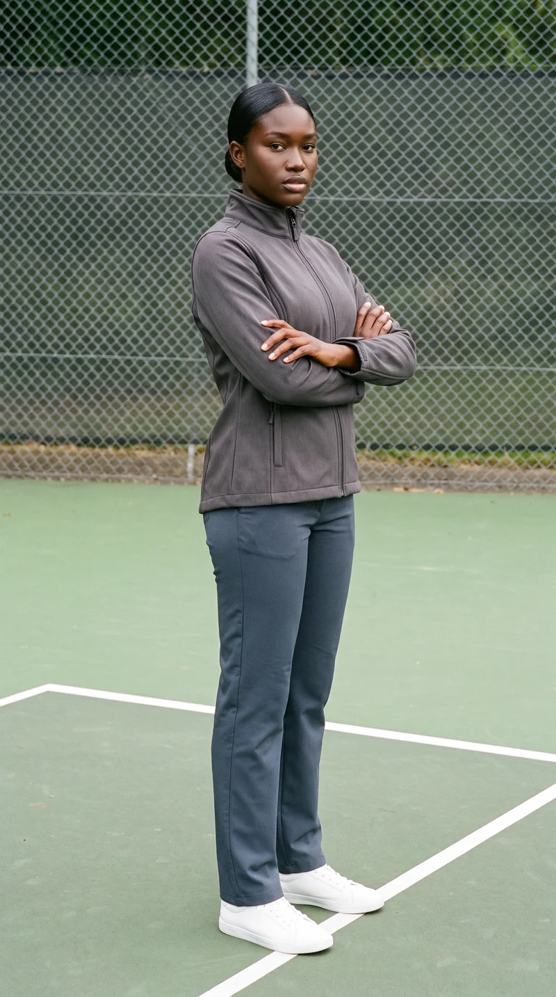 Women's Grey Softshell Jacket, Full body at Three-quarter, Clean Catalog lighting