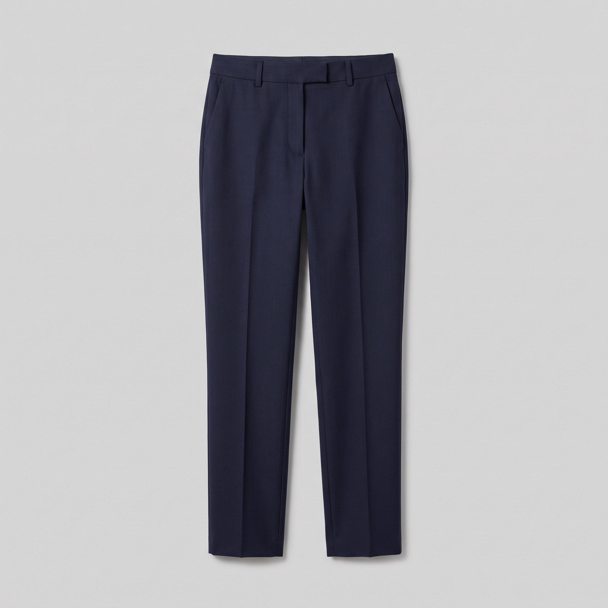 Women's Navy Wool Suit Trousers