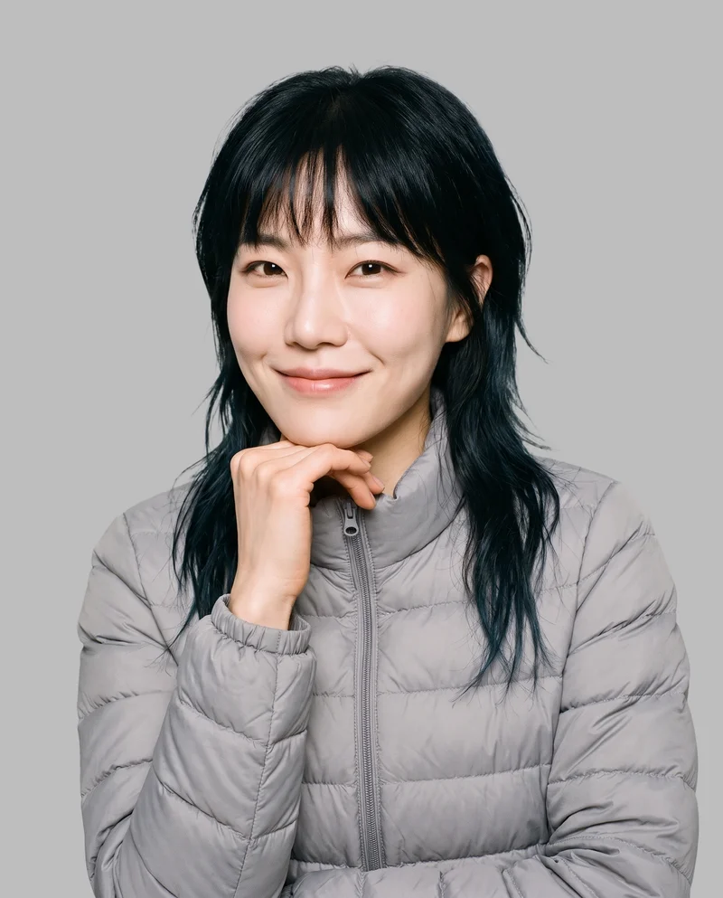 Women's Grey Lightweight Down Jacket, Bust at Three-quarter, Studio Cutout lighting