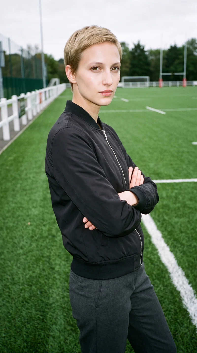 Women's Black Bomber Jacket, Three-quarter length at Three-quarter, Natural E-Commerce lighting