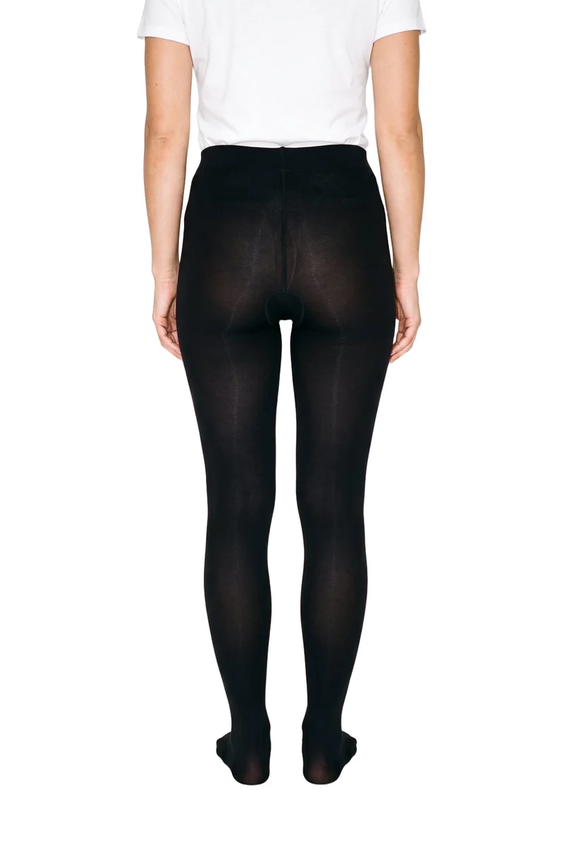 Black Opaque Tights, Lower body at Rear, Studio Cutout lighting