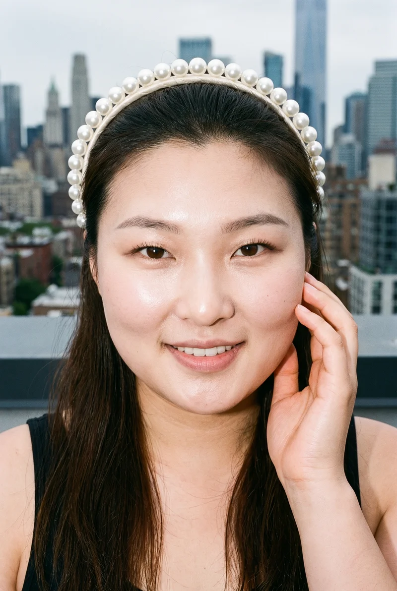 Pearl Headband, Head at Front, Clean Catalog lighting