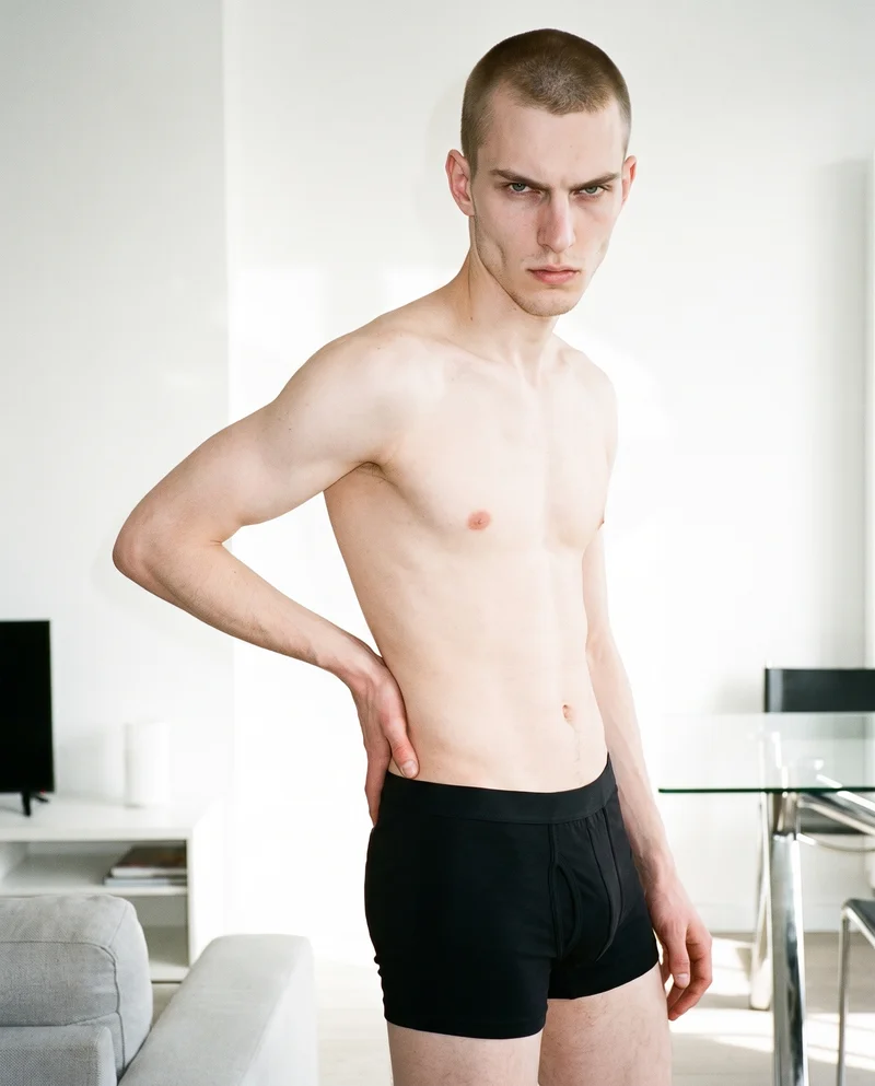 Black Trunks, Three-quarter length at Three-quarter, Clean Catalog lighting