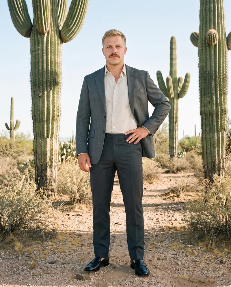 Men's Grey Checked Blazer, Full body at Front, Clean Catalog lighting