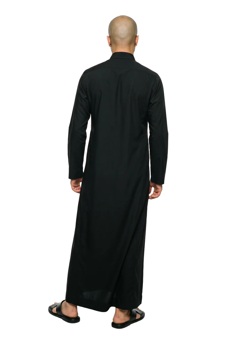 Black Thobe, Full body at Back, Studio Cutout lighting