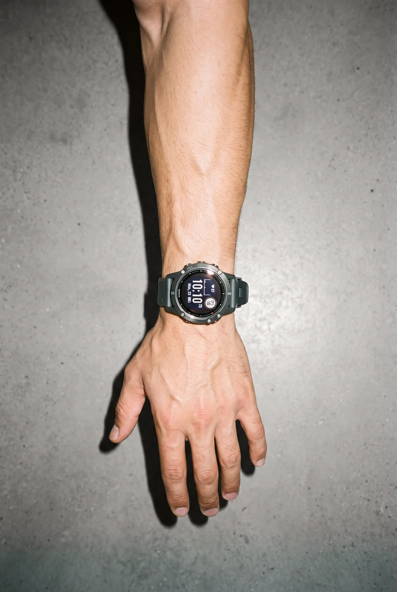 Men's GPS Sports Watch, Hand and wrist at Top, Natural E-Commerce lighting