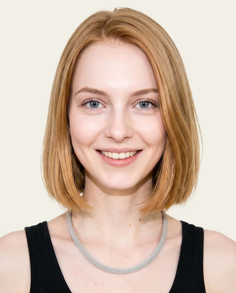 Silver Choker, Bust at Front, Studio Cutout lighting