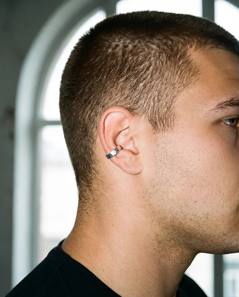 Men's Silver Ear Cuffs, Ear at Side, Clean Catalog lighting