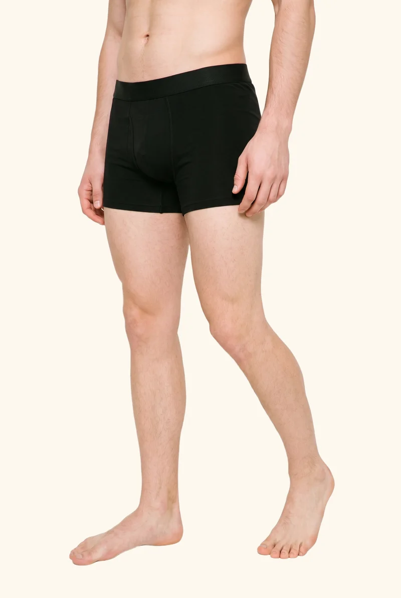 Black Boxers, Lower body at Three-quarter, Studio Cutout lighting