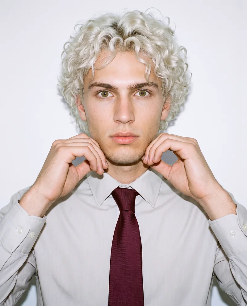 Burgundy Tie, Bust at Front, Clean Catalog lighting