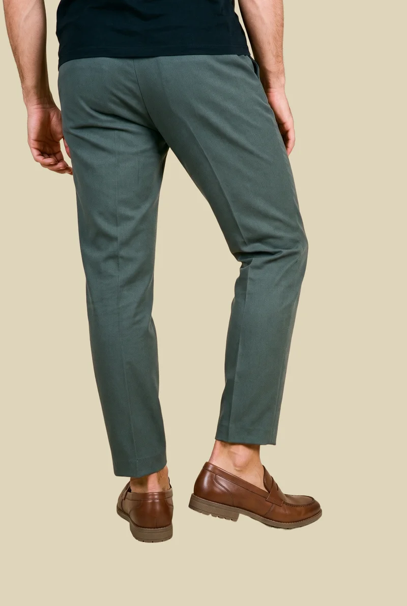 Men's Brown Penny Loafers, Lower body at Back, Studio Cutout lighting